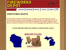 Tablet Screenshot of fireworksdepot.com